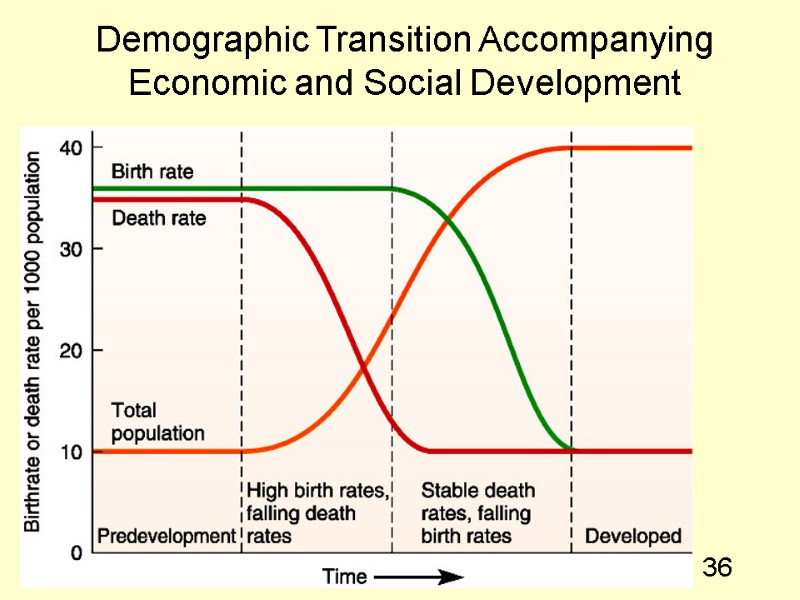 36 Demographic Transition Accompanying Economic and Social Development